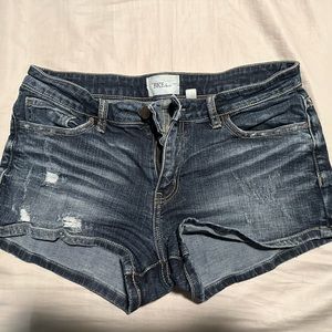 BKE Mid Rise Distressed Denim Shorts Size 29